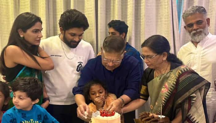 Pushpa 2 Star Allu Arjun Celebrates His Father's Birthday; Gets The Best Cake Ever