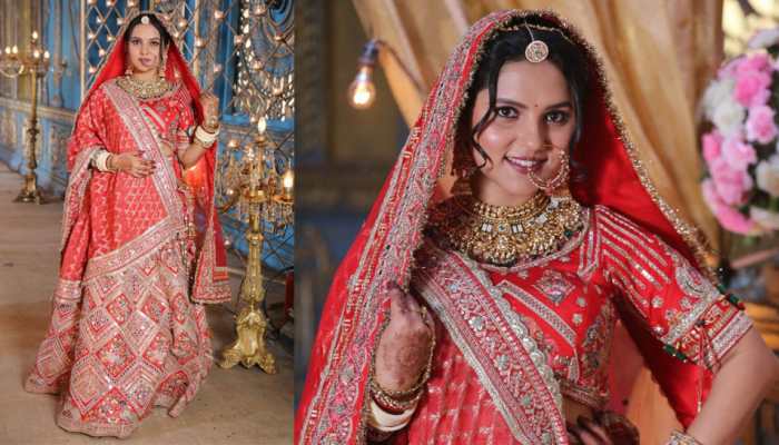 Priya Thakur Looks Stunning In A 16 Kg Bridal Lehenga For Zee TV’s Vasudha - Watch