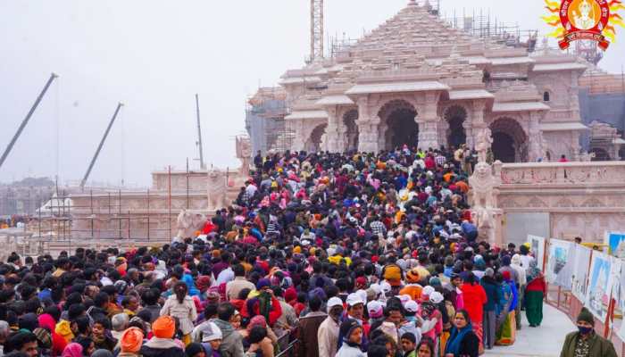 Ram Temple In Ayodhya Witnesses Massive Rush; Trust Issues Advisory For Pilgrims Ram Temple In Ayodhya Witnesses Massive Rush; Trust Issues Advisory For Pilgrims