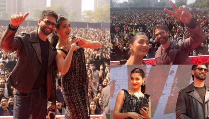 Shahid Kapoor And Pooja Hegde Set The Stage On Fire With Fans As Deva Promotions Kick Off In Delhi 