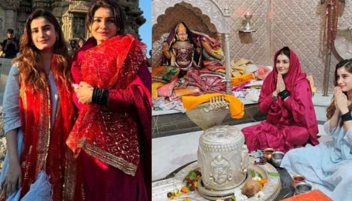 Rasha Thadani Fulfills Her Wish, Visits 12th Jyotirlinga With Raveena Tandon: "Feeling Blessed And Thankful"