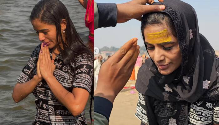 Mahakumbh: Poonam Pandey Takes Shahi Snan At Triveni Sangam
