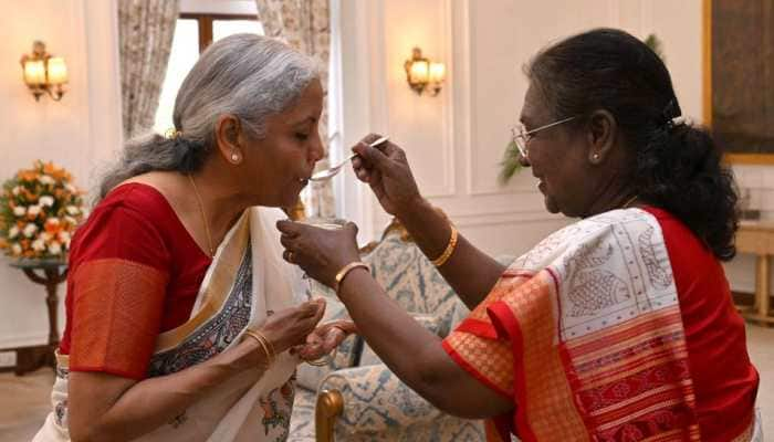 Budget 2025: President Murmu Feeds 'Dahi-Cheeni' To Nirmala Sitharaman