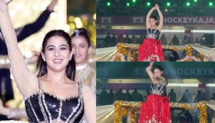 Sara Ali Khan Sets The Stage On Fire At Hockey India League Finale, Fans Call Her 'Forever Aankh Marey Girl'