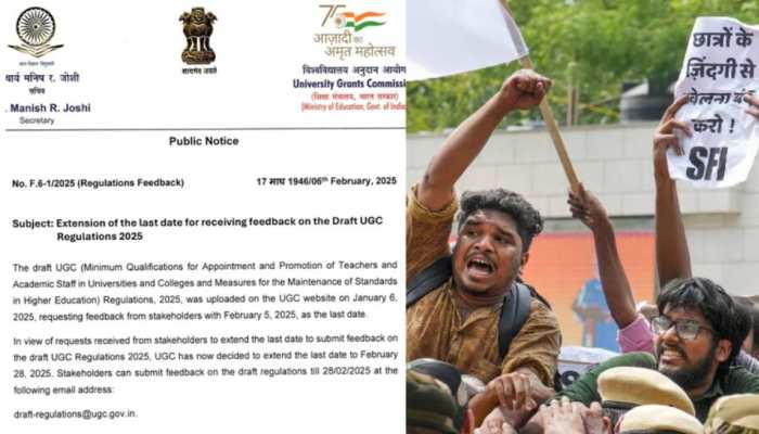 UGC Extends Deadline To Submit Feedback On Draft Regulations 2025 To February 28 Amid Controversy UGC Extends Deadline To Submit Feedback On Draft Regulations 2025 To February 28 Amid Controversy