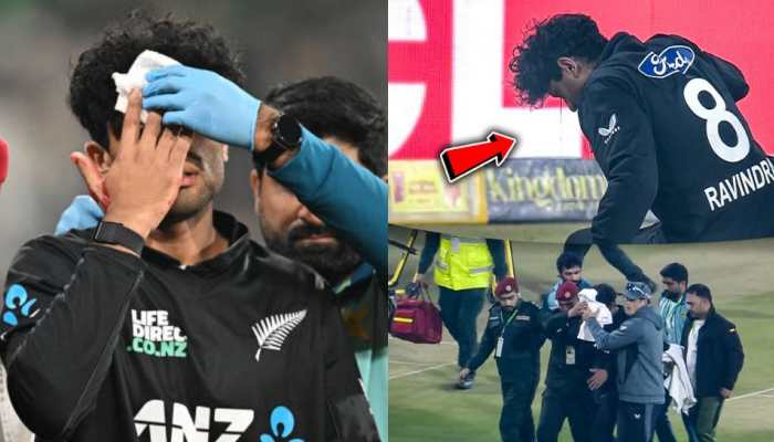Rachin Ravindra Leaves Field Bloodied After Nasty Blow During PAK vs NZ ODI Game - Watch Rachin Ravindra Leaves Field Bloodied After Nasty Blow During PAK vs NZ ODI Game - Watch