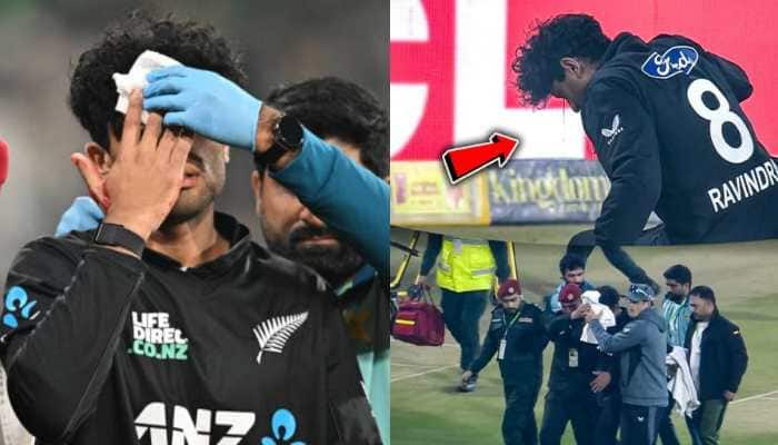 Rachin Ravindra Leaves Field Bloodied After Nasty Blow During PAK vs NZ ODI Game - Watch
