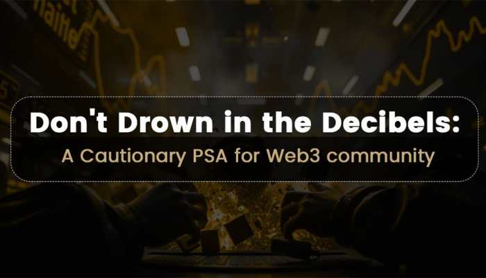 Don't Drown In The Decibels: A Cautionary PSA For Web3 Community