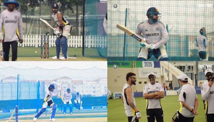 Team India's Practise Session In Dubai Ahead Of Champions Trophy 2025 Game Against Bangladesh - In Pics