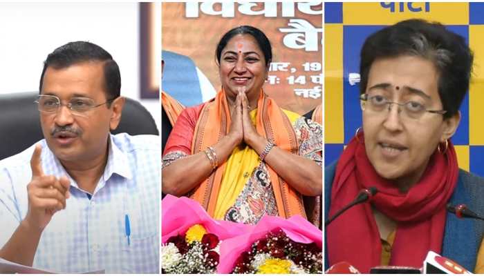 How Arvind Kejriwal, Atishi Reacted To Announcement Of Rekha Gupta As Delhi CM How Arvind Kejriwal, Atishi Reacted To Announcement Of Rekha Gupta As Delhi CM