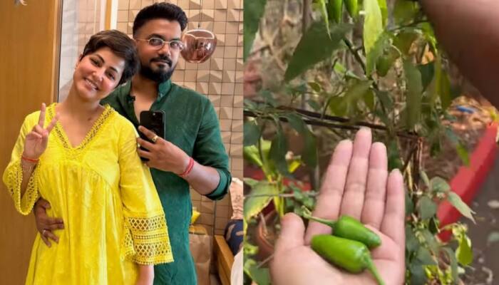 Hina Khan Shares Special Moments With Rohit Jaiswal Picking Homegrown Green Chilies