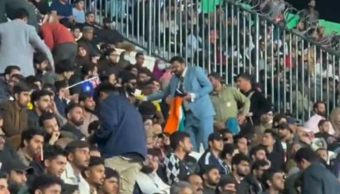Indian Flag Sparks Controversy In Lahore As Security Officials Detain Cricket Fan Indian Flag Sparks Controversy In Lahore As Security Officials Detain Cricket Fan