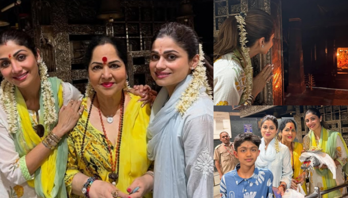 Shilpa Shetty And Family Offer Prayers At Shri Durga Parameshwari Temple, See Pics Shilpa Shetty And Family Offer Prayers At Shri Durga Parameshwari Temple, See Pics