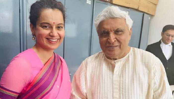 Kangana Ranaut & Javed Akhtar Resolve Their Legal Battle; Pose For A Happy Picture Together Kangana Ranaut & Javed Akhtar Resolve Their Legal Battle; Pose For A Happy Picture Together