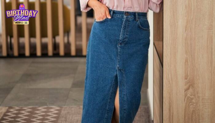 Myntra Birthday Blast: Upgrade Your Style with Denim Maxi Skirt