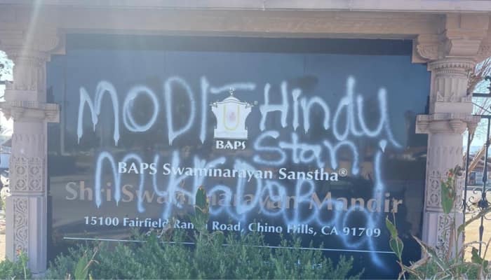 ‘Despicable Acts’: MEA Decries Vandalism At US Hindu Temple 