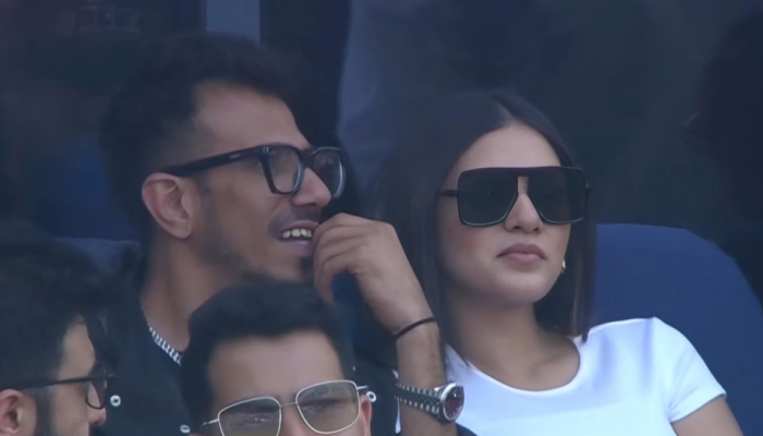 Yuzvendra Chahal Spotted With Mystery Woman At Champions Trophy Final Between India Vs New Zealand Yuzvendra Chahal Spotted With Mystery Woman At Champions Trophy Final Between India Vs New Zealand