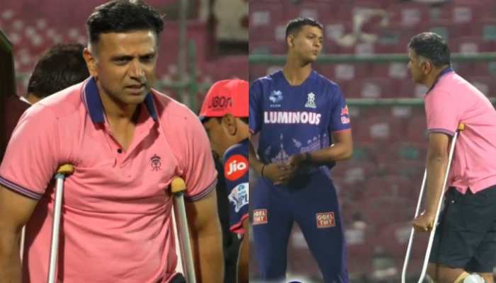 IPL 2025: Rahul Dravid Attends Rajasthan Royals' Pre-Season Camp On Crutches, Wins Hearts - WATCH IPL 2025: Rahul Dravid Attends Rajasthan Royals' Pre-Season Camp On Crutches, Wins Hearts - WATCH