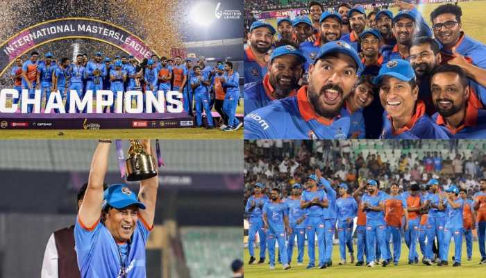 How Sachin Tendulkar's India Masters Celebrated After Winning International Masters League 2025 - In Pics
