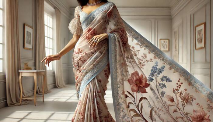 Top 4 Prettiest Floral Sarees: Stylish And Beautiful