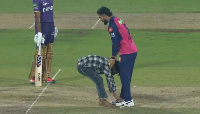 Fan Breaches Security To Touch Riyan Parag’s Feet, Sparks Security Concerns In IPL 2025, Video Goes Viral - Watch