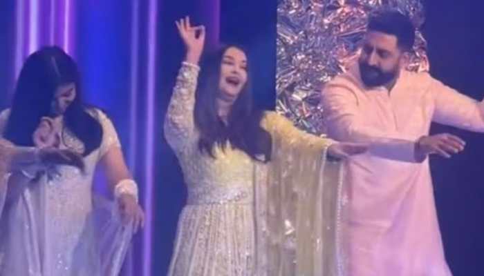 Aishwarya Rai, Abhishek Bachchan Dance On The Divorce Rumours With 'Kajra Re' - Watch