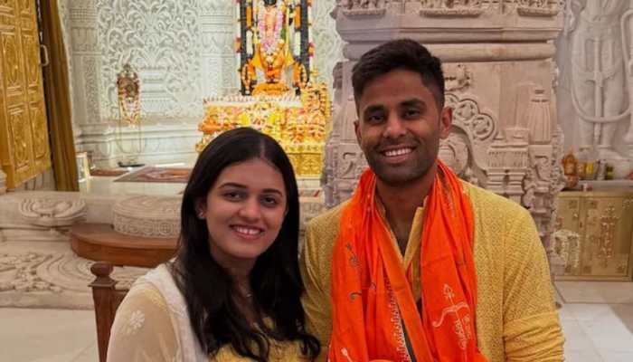 Suryakumar Yadav Offers Prayer In Ayodhya Ram Mandir Alongside Wife Devisha
