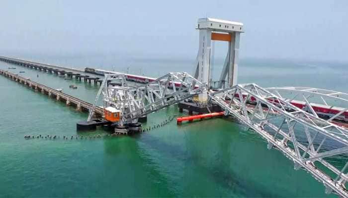 India's First Vertical Lift-Off Pamban Bridge Opens in 5 Minutes; Check Out