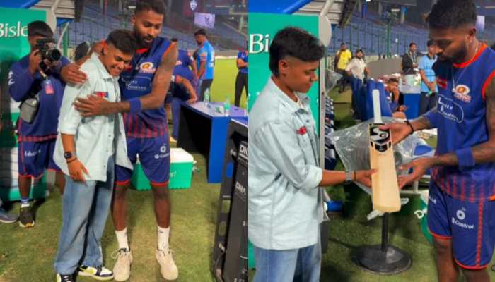 IPL 2025: Hardik Pandya Gifts His Bat To Kashvee Gautam Ahead Of MI vs DC Clash - WATCH