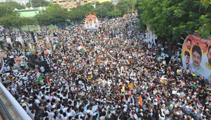 Huge Protest In Hyderabad Against Waqf Amendment Act