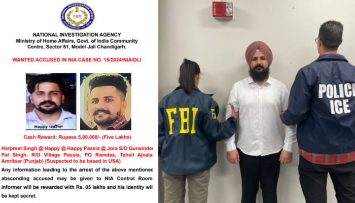 Punjab Blasts Accused Terrorist And ‘Wanted Gangster’ Happy Passia Arrested In US Punjab Blasts Accused Terrorist And ‘Wanted Gangster’ Happy Passia Arrested In US
