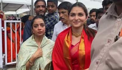 ‘Dragon’ Actress Kayadu Lohar Radiates Grace In Stunning Red Saree During Tirumala Temple Visit
