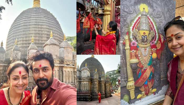 Jyotika-Suriya Offer Prayers At Divine Kamakhya Temple And Kolhapur Mahalakshmi Shakti Peethas 
