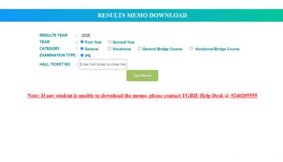 Manabadi TS Inter Results 2025: TSBIE Inter 1st, 2nd Year Results DECLARED At tgbie.cgg.gov.in- Check Direct Link, Pass Percentage Here