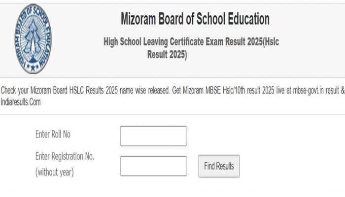 MBSE HSLC Result 2025: Mizoram Board Class 10th Results Declared At mbse.edu.in- Check Direct Link, Steps To Scorecard Here