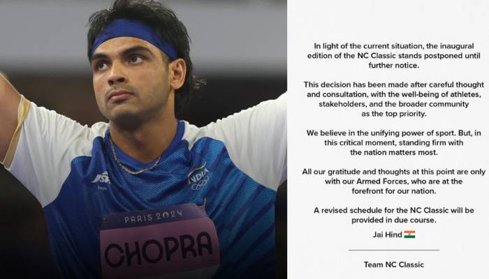 Neeraj Chopra Classic 2025 Rescheduled Due To Escalating India-Pakistan Border Strain Neeraj Chopra Classic 2025 Rescheduled Due To Escalating India-Pakistan Border Strain
