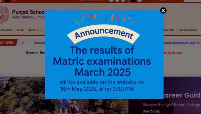PSEB Class 10 Result 2025: Punjab Board Result Tomorrow At 2:30 PM At pseb.ac.in- Check Details Here