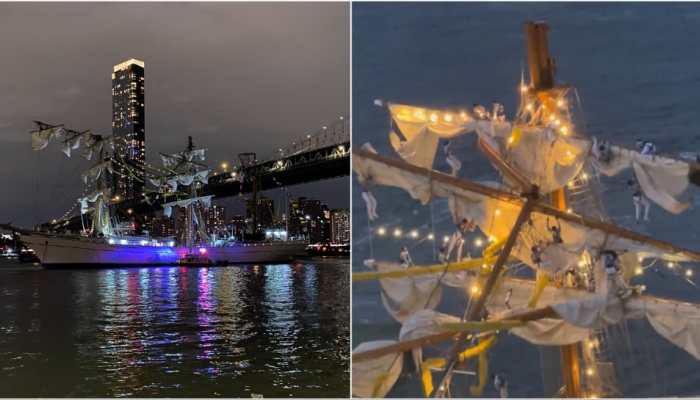 Mexican Navy Vessel Slams Into Brooklyn Bridge, Injuring Many As People Cling To Masts: Watch Shocking Video Mexican Navy Vessel Slams Into Brooklyn Bridge, Injuring Many As People Cling To Masts: Watch Shocking Video