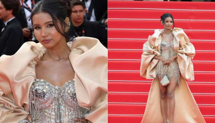 'This Colour Is My Mom’s Favorite': Nancy Tyagi Honors Mother With Stunning Two-Piece Couture Look At Cannes