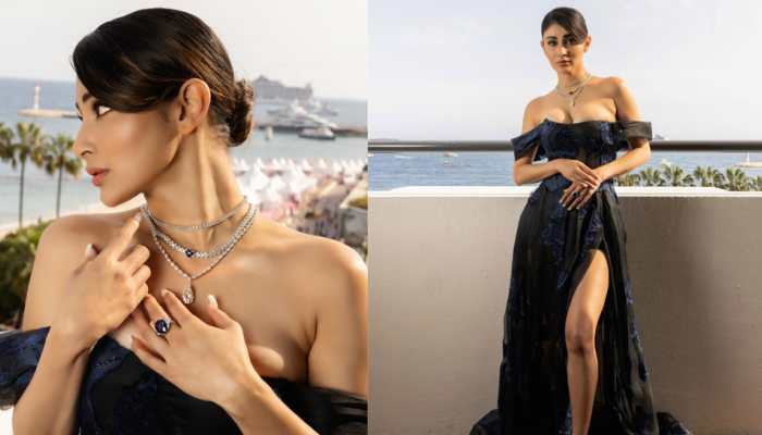 Mouni Roy's Special Night In Cannes 2025, Wears Off-Shoulder Slit Gown With Dazzling Chopard Diamonds