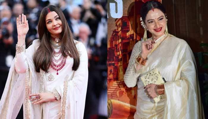 Aishwarya Rai's Bold Red Sindoor White Saree First Look At Cannes 2025 Is Hailed As 'Rekha Core' Moment By Fans!