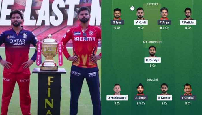 RCB vs PBKS Dream11 Prediction IPL 2025 Final : Fantasy Tips, Today's Playing XI, Captain, Vice-Captain Picks For Royal Challengers Bengaluru vs Punjab Kings, Final