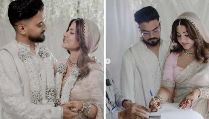 Hina Khan Gets Married To Longtime Boyfriend Rocky Jaiswal- Check First Pics