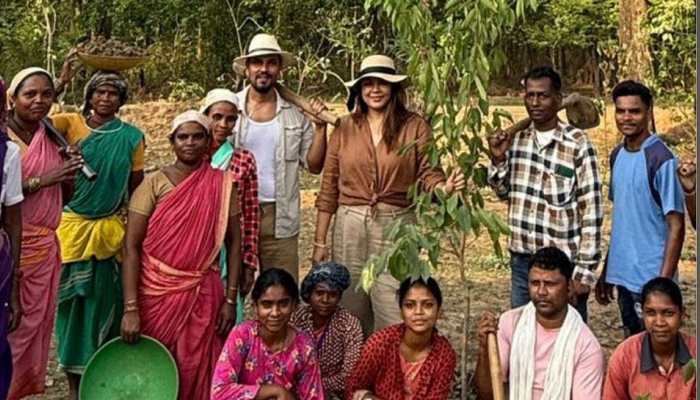 World Environment Day 2025: Randeep Hooda, Wife Lin Laishram Planting Over 500 Trees Near Kanha National Park World Environment Day 2025: Randeep Hooda, Wife Lin Laishram Planting Over 500 Trees Near Kanha National Park