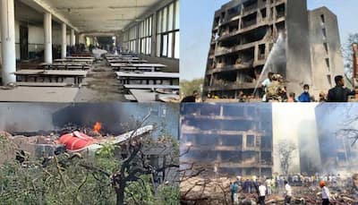 Ahmedabad Plane Crash: Flight Crashes Into Hostel, Uneaten Food On Tables Shows Haunting Scenes Of Incident | WATCH VIDEO
