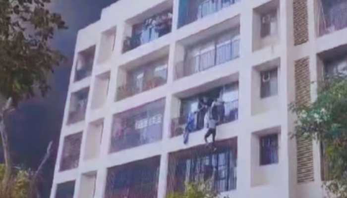 New Video From Air India Plane Crash Site: Medics Seen Jumping Off Hostel Balconies To Save Their Lives
