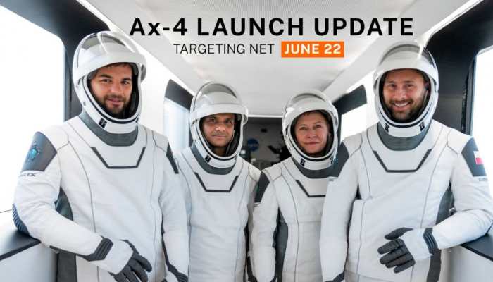 Axiom-4 Mission Rescheduled For Launch On June 22 Axiom-4 Mission Rescheduled For Launch On June 22