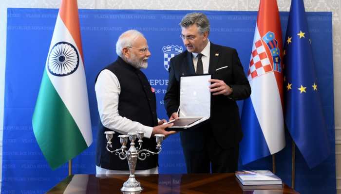 PM Modi Receives Special Gift In Croatia - A Grammar Book Of...Written By... PM Modi Receives Special Gift In Croatia - A Grammar Book Of...Written By...