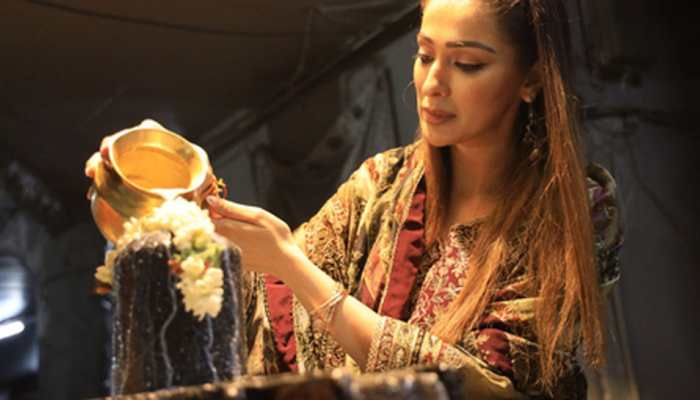 South Actress Raai Laxmi Prays At Shivoham Shiva Temple In Bengaluru For Inner Peace