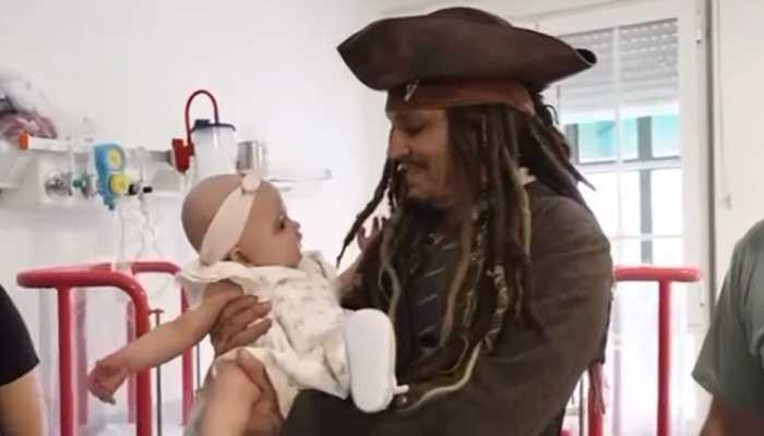 Johnny Depp Turns Jack Sparrow For His Surprise Visit To Children's Hospital In Spain